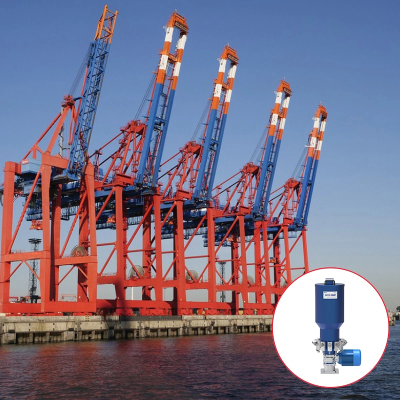 Sistema di lubrificazione centralizzato per impianti portuali