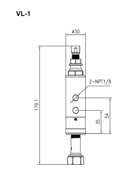 Disegno tecnico delle valvole dosatrici VL-1 Disegno tecnico delle valvole dosatrici VL-1