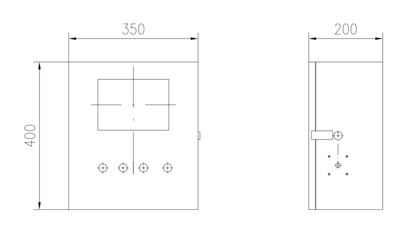Disegno tecnico della scatola di controllo del sistema MC-Ⅰ Disegno tecnico della scatola di controllo del sistema MC-Ⅰ